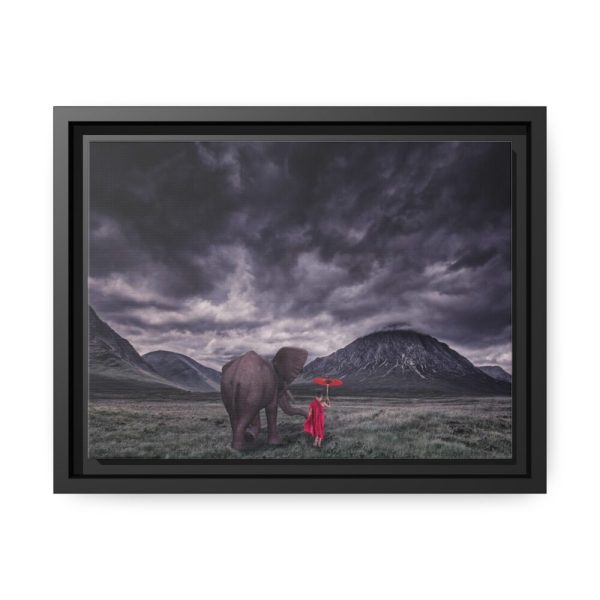 88280.jpg Elephant and Child Friendship Framed Canvas