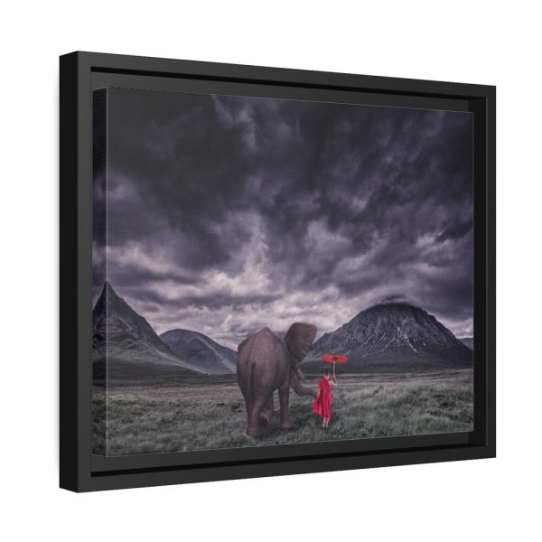 88281-1.jpg Elephant and Child Friendship Framed Canvas