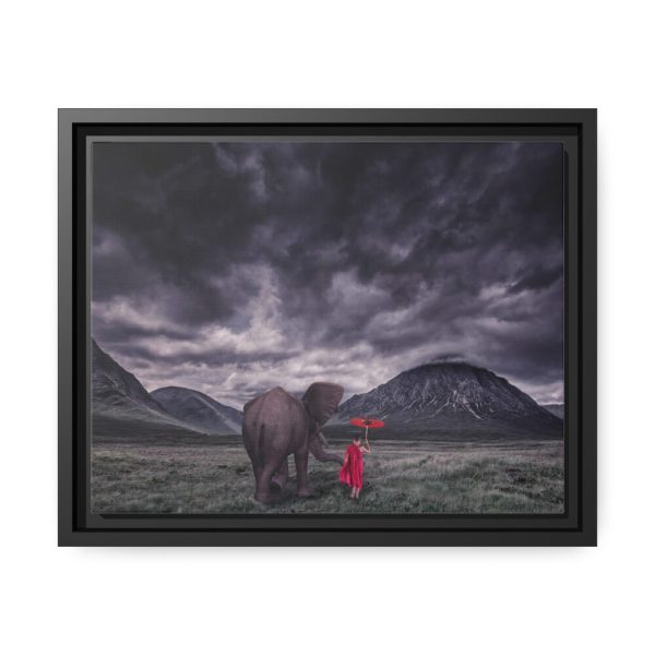 88281.jpg Elephant and Child Friendship Framed Canvas