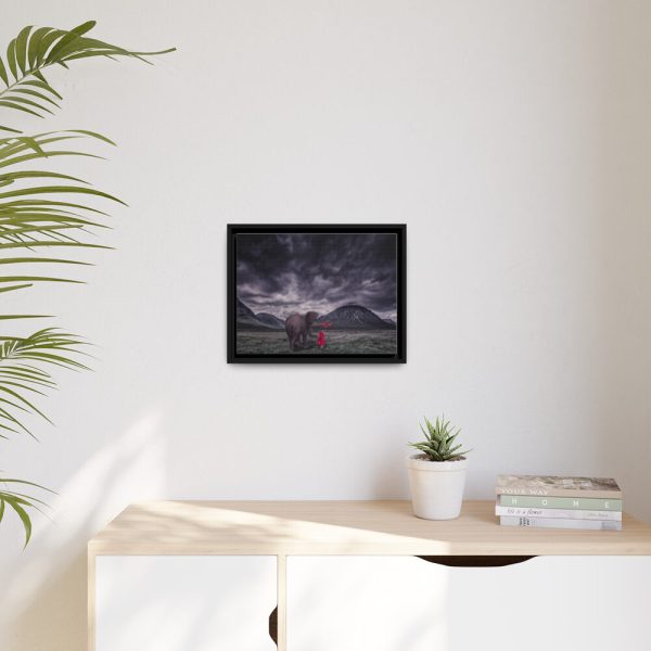88282-3.jpg Elephant and Child Friendship Framed Canvas