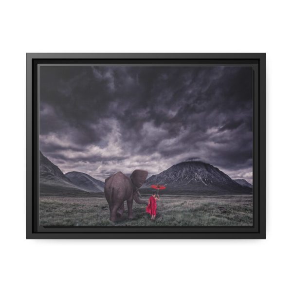 88282.jpg Elephant and Child Friendship Framed Canvas