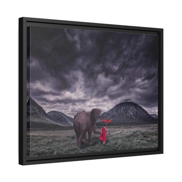 88283-1.jpg Elephant and Child Friendship Framed Canvas