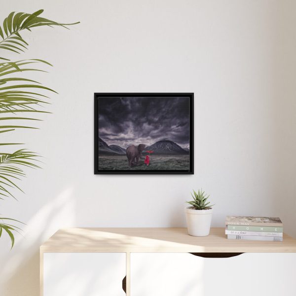 88283-3.jpg Elephant and Child Friendship Framed Canvas