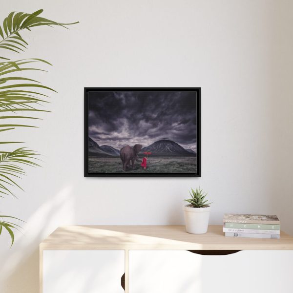 88284-3.jpg Elephant and Child Friendship Framed Canvas