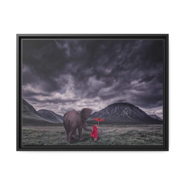 88284.jpg Elephant and Child Friendship Framed Canvas