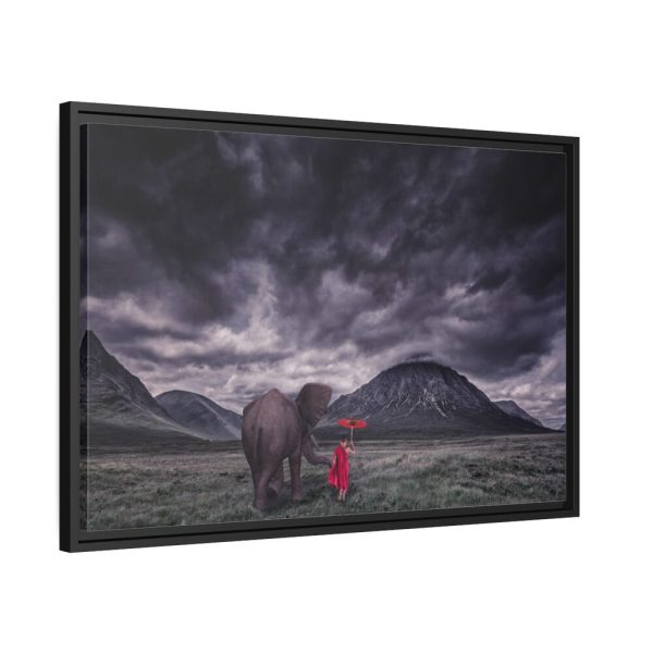 88285-1.jpg Elephant and Child Friendship Framed Canvas