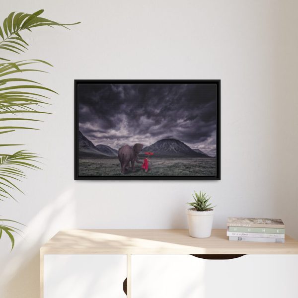 88285-3.jpg Elephant and Child Friendship Framed Canvas