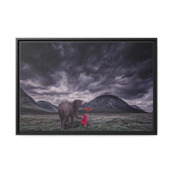 88285.jpg Elephant and Child Friendship Framed Canvas