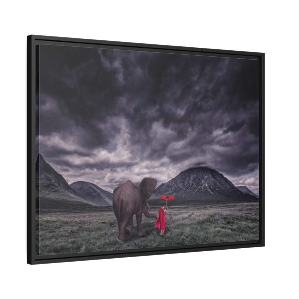 88286-1.jpg Elephant and Child Friendship Framed Canvas