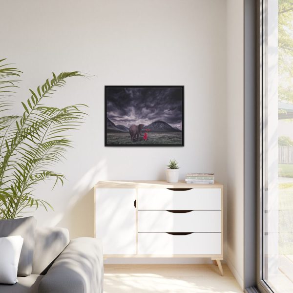 88286-3.jpg Elephant and Child Friendship Framed Canvas