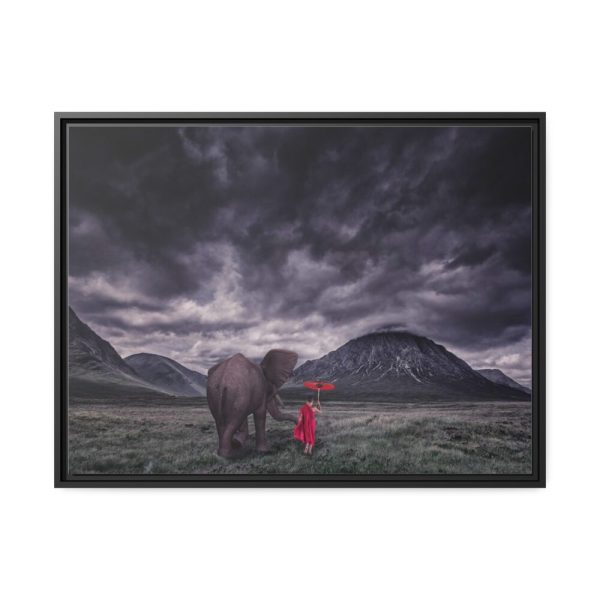 88286.jpg Elephant and Child Friendship Framed Canvas