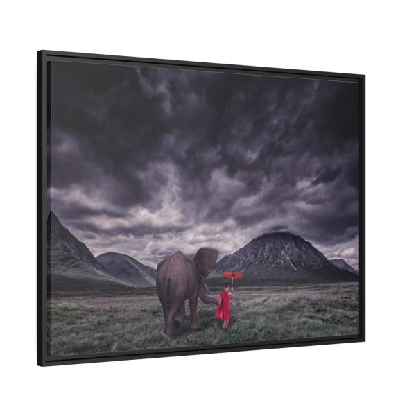 88288-1.jpg Elephant and Child Friendship Framed Canvas