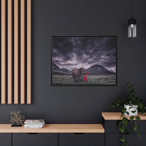 88288-4.jpg Elephant and Child Friendship Framed Canvas