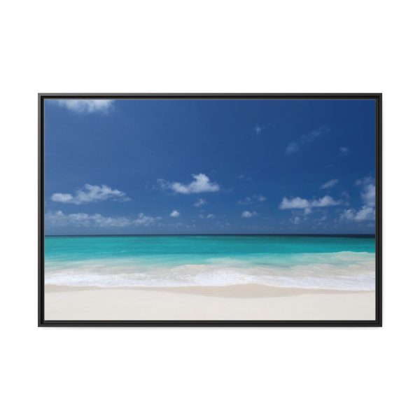 88289-1007.jpg Blue Sky Sandy Beach Aesthetic Landscape |Framed Canvas