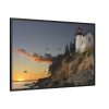 Lighthouse and Beautiful Sunset Framed Canvas