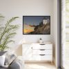 Lighthouse and Beautiful Sunset Framed Canvas
