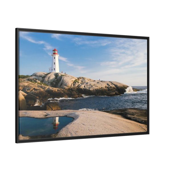 88289-1016.jpg Lighthouse Near Beautiful Ocean Framed Canvas