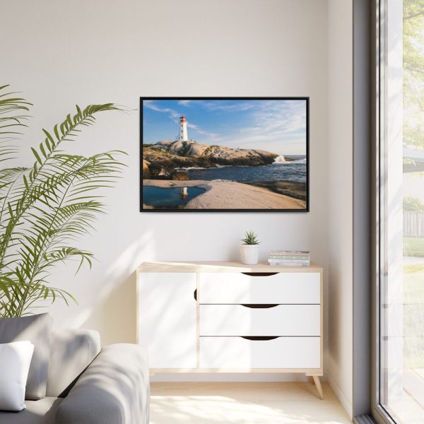 88289-1019.jpg Lighthouse Near Beautiful Ocean Framed Canvas