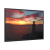 Lighthouse and Red Sky in the Morning Framed Canvas