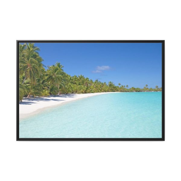88289-1042.jpg Sunny Beach With Palm Tree Framed Canvas