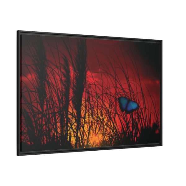 88289-105.jpg Butterfly on Nature Plant Grass Framed Canvas