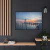 Lighthouse on the Ocean Dock Framed Canvas