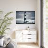 88289-1054.jpg Lighthouse With Black Sky Framed Canvas