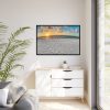 88289-1074.jpg Wind Rippled White Sand Beachline at Sunset Framed Canvas