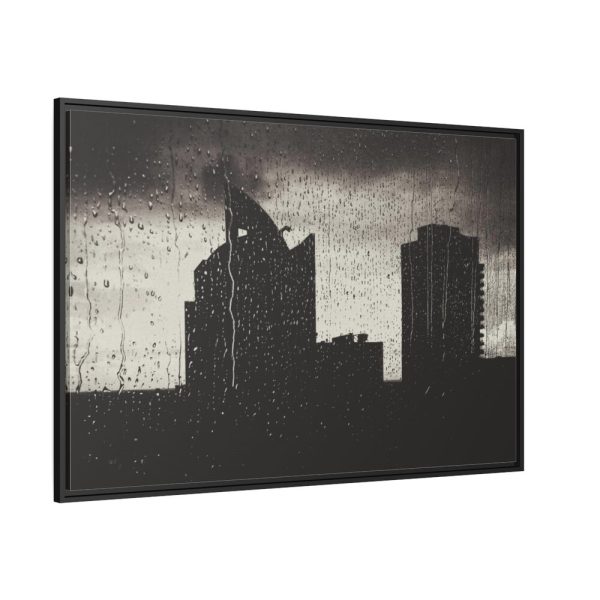88289-1076.jpg Rainy Night from the Window Framed Canvas