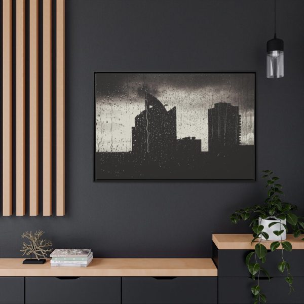 88289-1080.jpg Rainy Night from the Window Framed Canvas