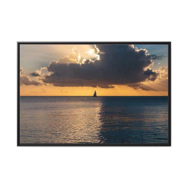 88289-1092.jpg Little Boat on the Ocean Framed Canvas