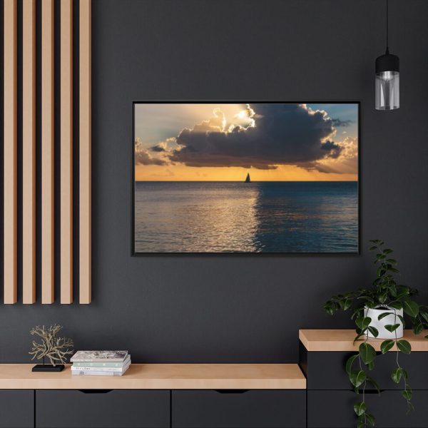 88289-1095.jpg Little Boat on the Ocean Framed Canvas