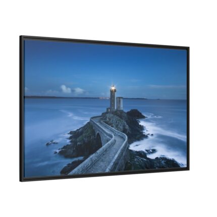 Lighthouse on the Rock Framed Canvas