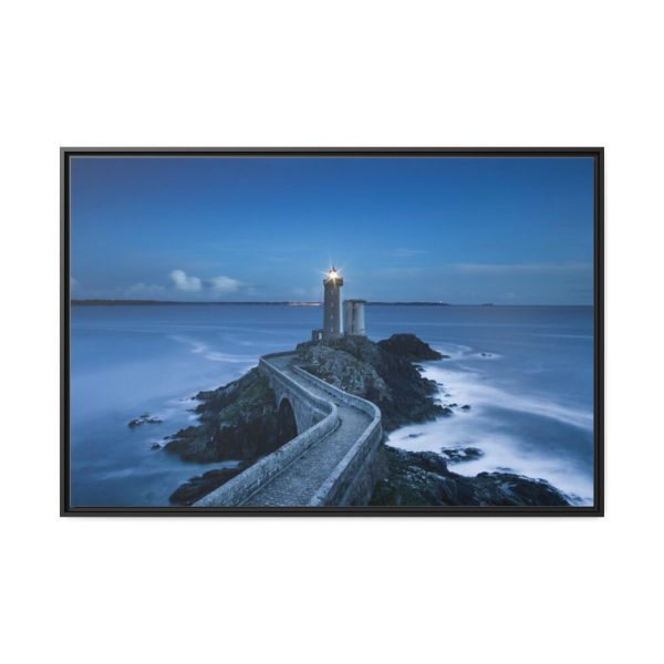 Lighthouse on the Rock Framed Canvas