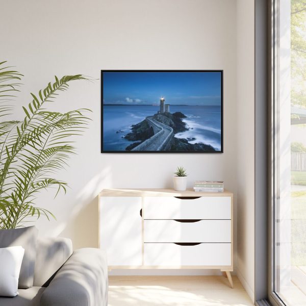Lighthouse on the Rock Framed Canvas