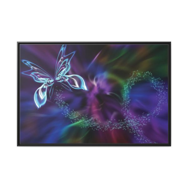 Abstract Fractal Butterfly Fantasy Framed Canvas
