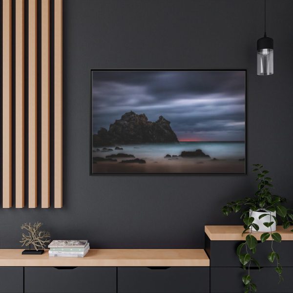 88289-1110.jpg Sunset During Storm is Comimg to the Island Framed Canvas