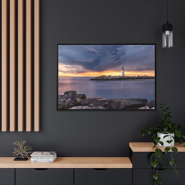 Walton Lighthouse Framed Canvas