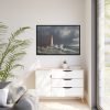 Eddystone Lighthouse by Anton Melbye Framed Canvas
