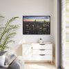 City Building in the Evening Framed Canvas