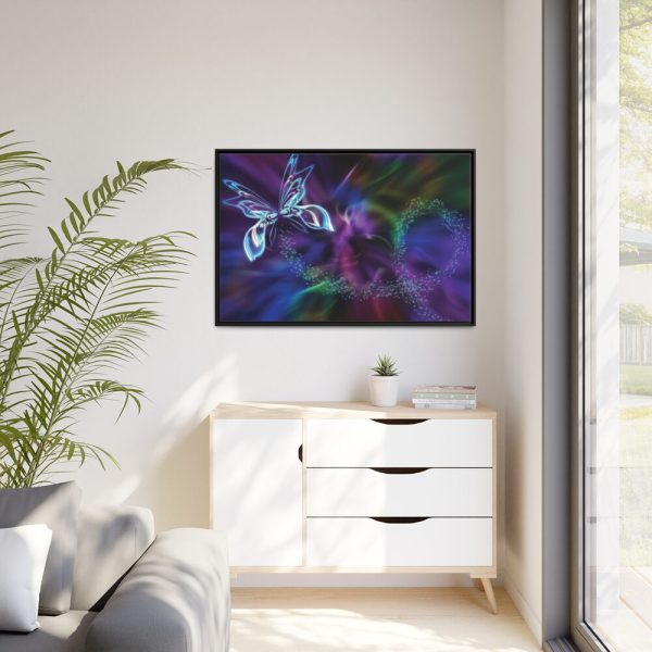 Abstract Fractal Butterfly Fantasy Framed Canvas