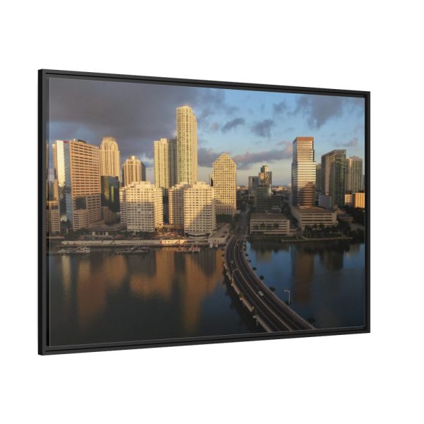 Skyline in Miami, Florida Framed Canvas