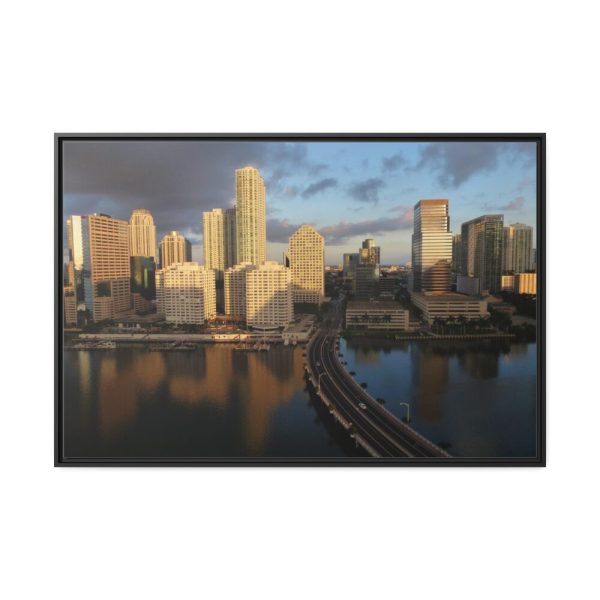 Skyline in Miami, Florida Framed Canvas