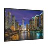 Chicago Illinois River Water Reflections Framed Canvas