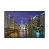Chicago Illinois River Water Reflections Framed Canvas