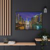 Chicago Illinois River Water Reflections Framed Canvas