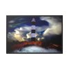 88289-1207.jpg Lighthouse Sea Water Illustration Framed Canvas