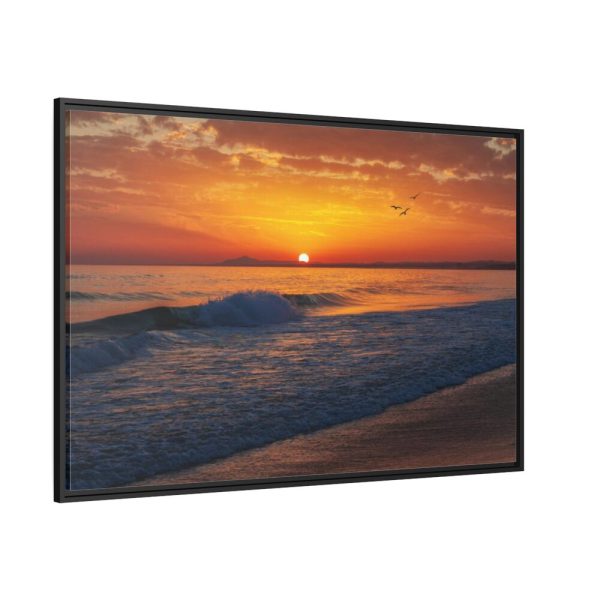 88289-1211.jpg Sunrise, Ocean and Wave Framed Canvas