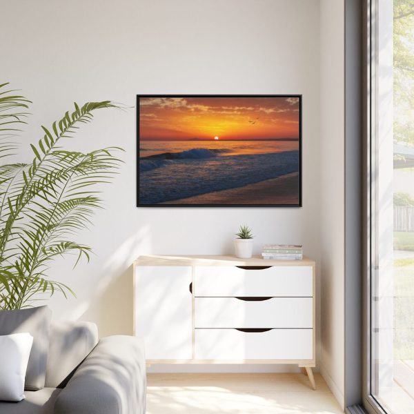 88289-1214.jpg Sunrise, Ocean and Wave Framed Canvas