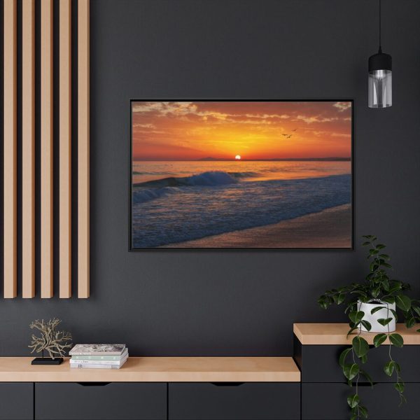 88289-1215.jpg Sunrise, Ocean and Wave Framed Canvas
